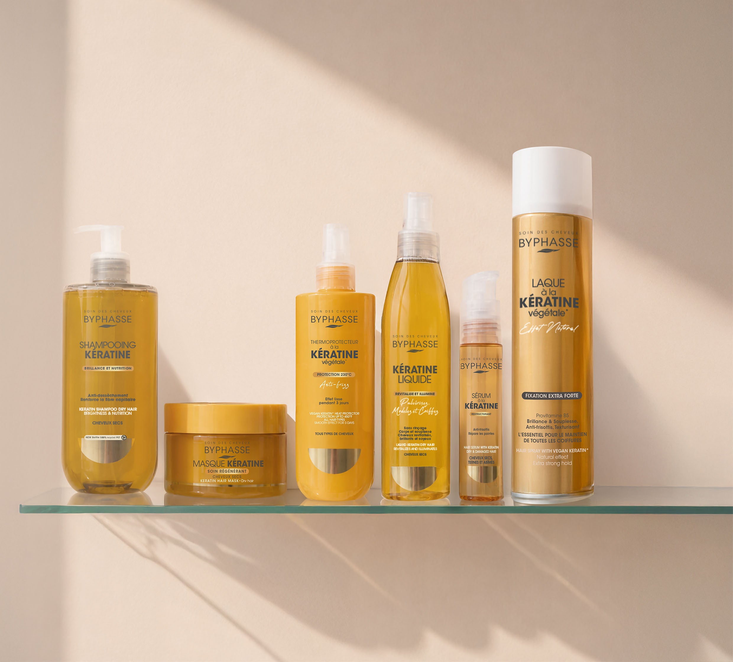 BYPHASSE LAQUE À LA KÉRATINE VÉGÉTAL EFFET NATURAL 400ML