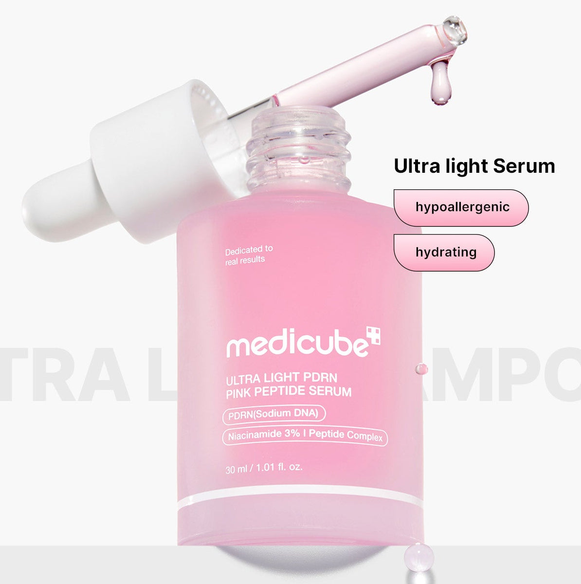 MEDICUBE ULTRA LIGHT PDRN PINK PEPTIDE SERUM 30ML