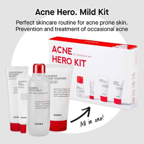 COSRX - ACNE HERO KIT MILD - DISCOVERY SET 4 STEPS