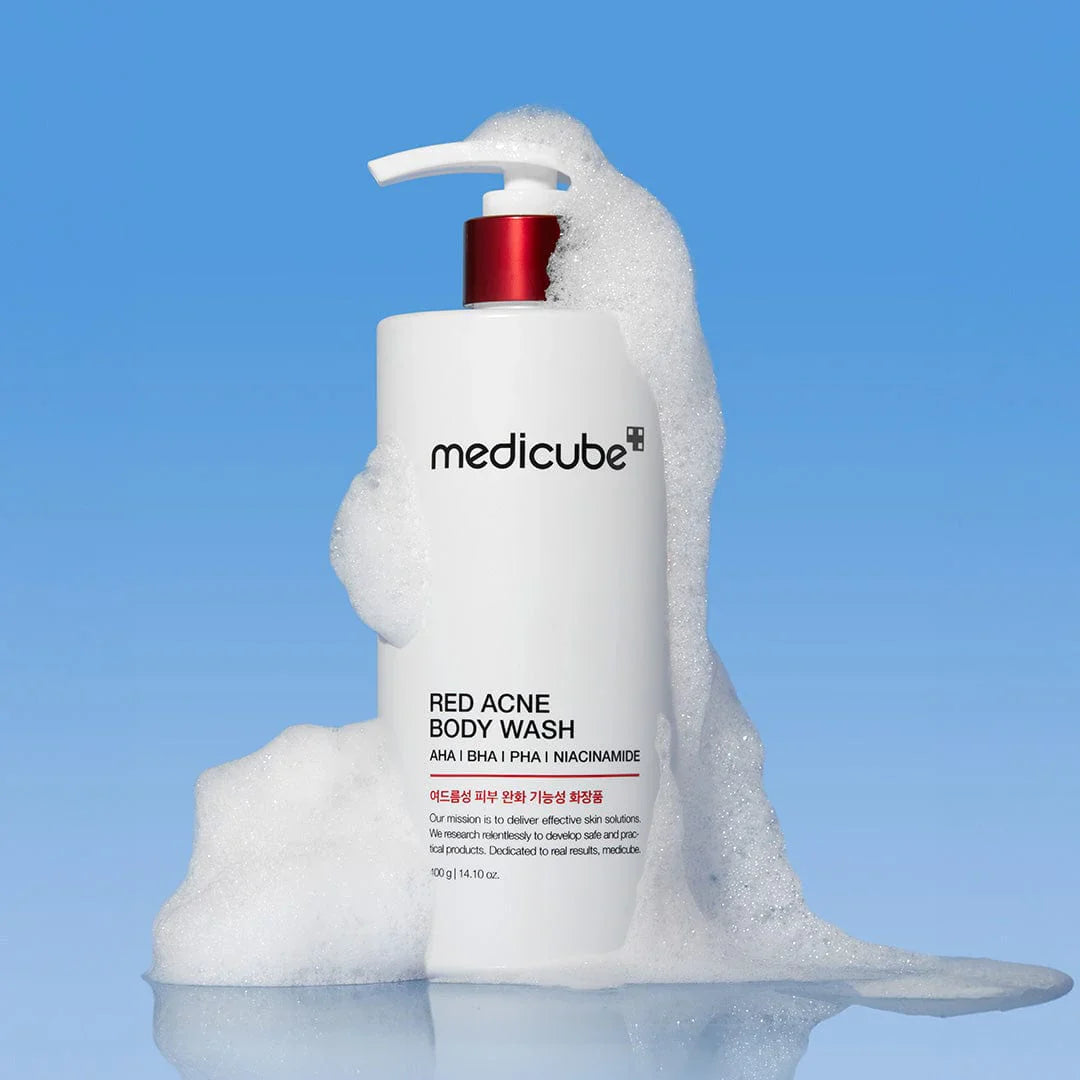 MEDICUBE RED ACNE BODY WASH AHA BHA PHA NIACINAMIDE 400G