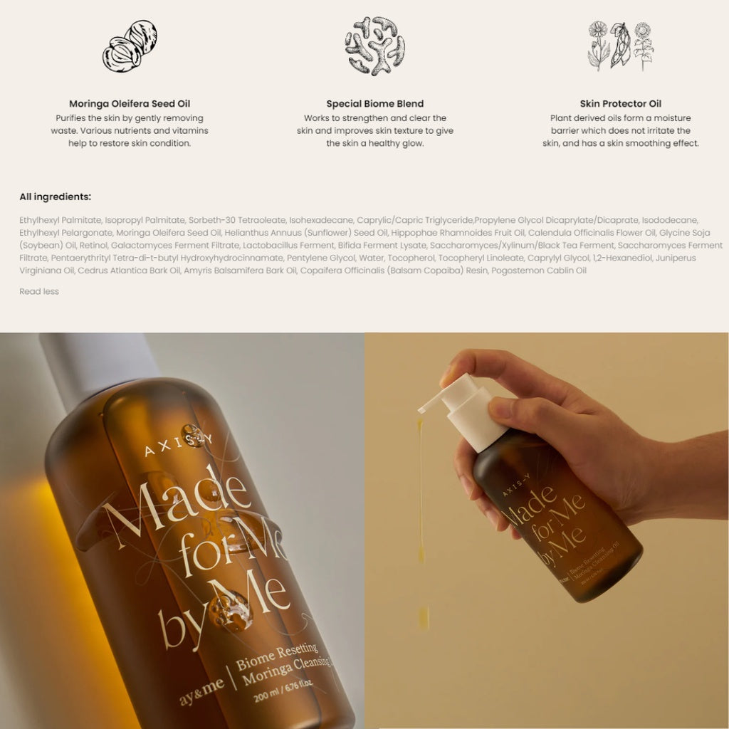 AXIS-Y BIOME RESETTING MORINGA CLEANSING OIL 200 ML