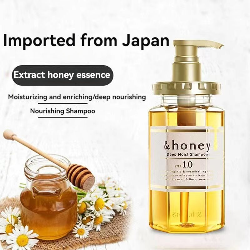 & HONEY DEEP MOIST SHAMPOO HYDRATANT À LA GELÉE ROYALE ET À L'HUILE BIO STEP 1.0 440ML