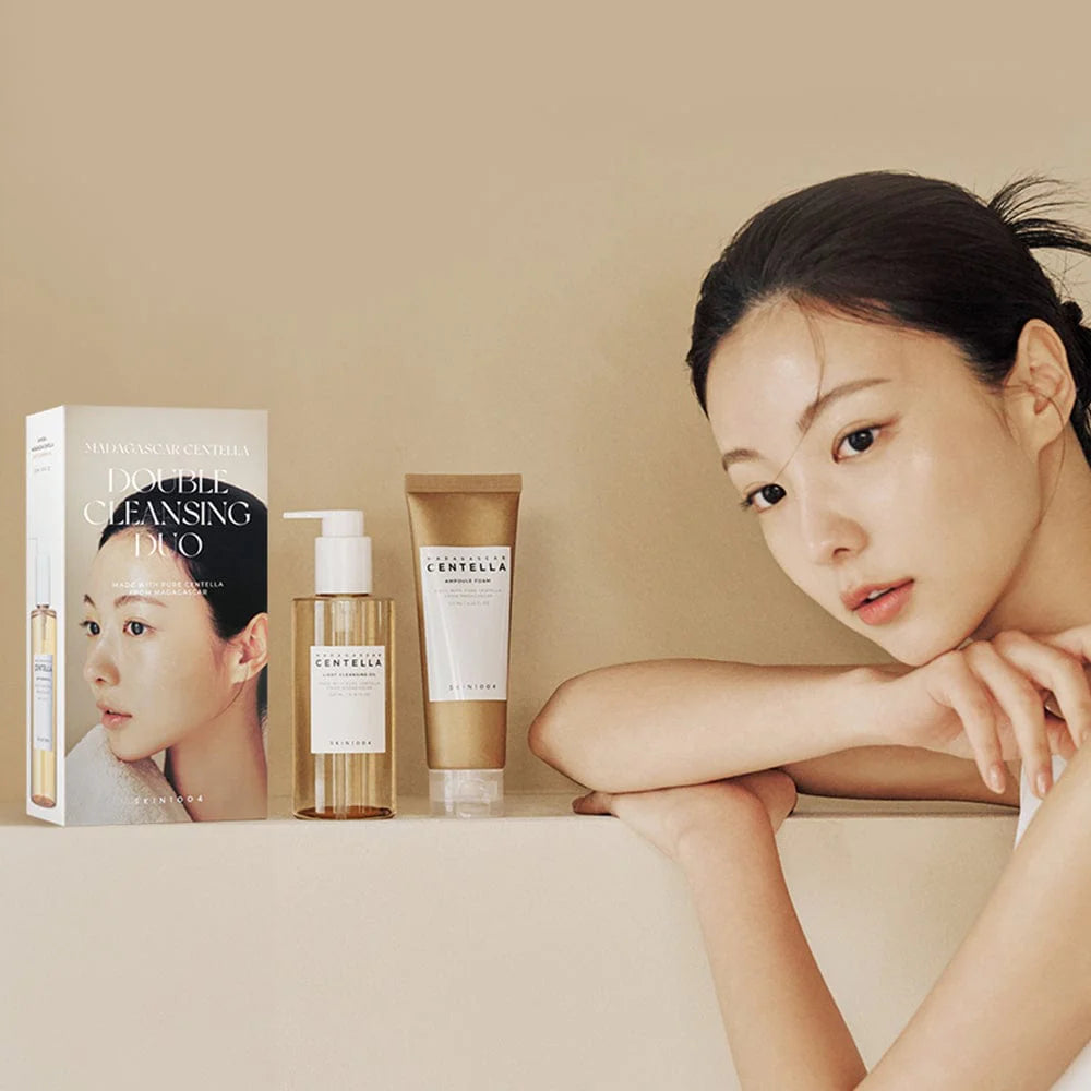 MADAGASCAR CENTELLA DOUBLE CLEANSER DUO (LIGHT CLANSING OIL + AMPOULE FOAM)