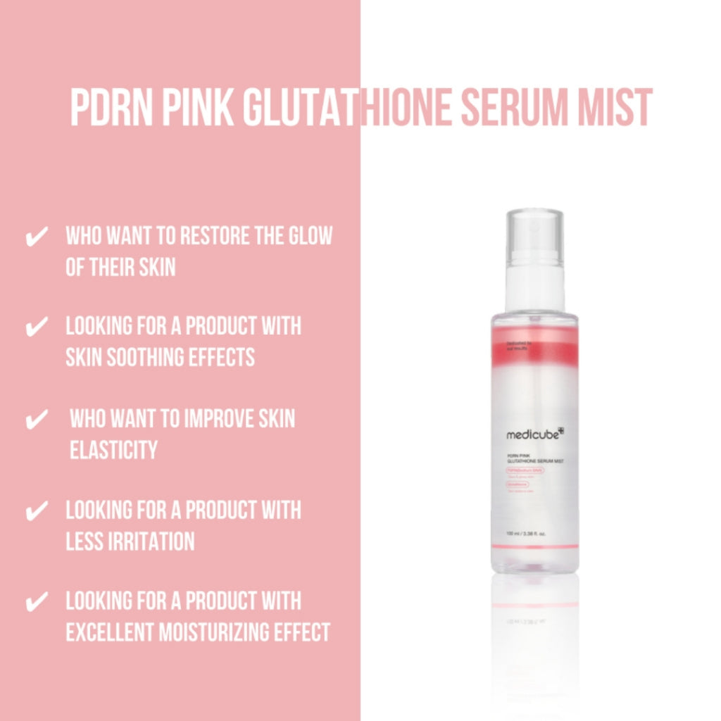 MEDICUBE PDRN PINK GLUTATHIONE SERUM MIST 100ML