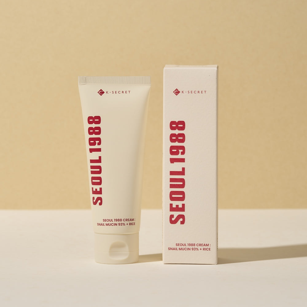 K-SECRET SEOUL 1988 CREAM : SNAIL MUCIN 93% + RICE 100 ML