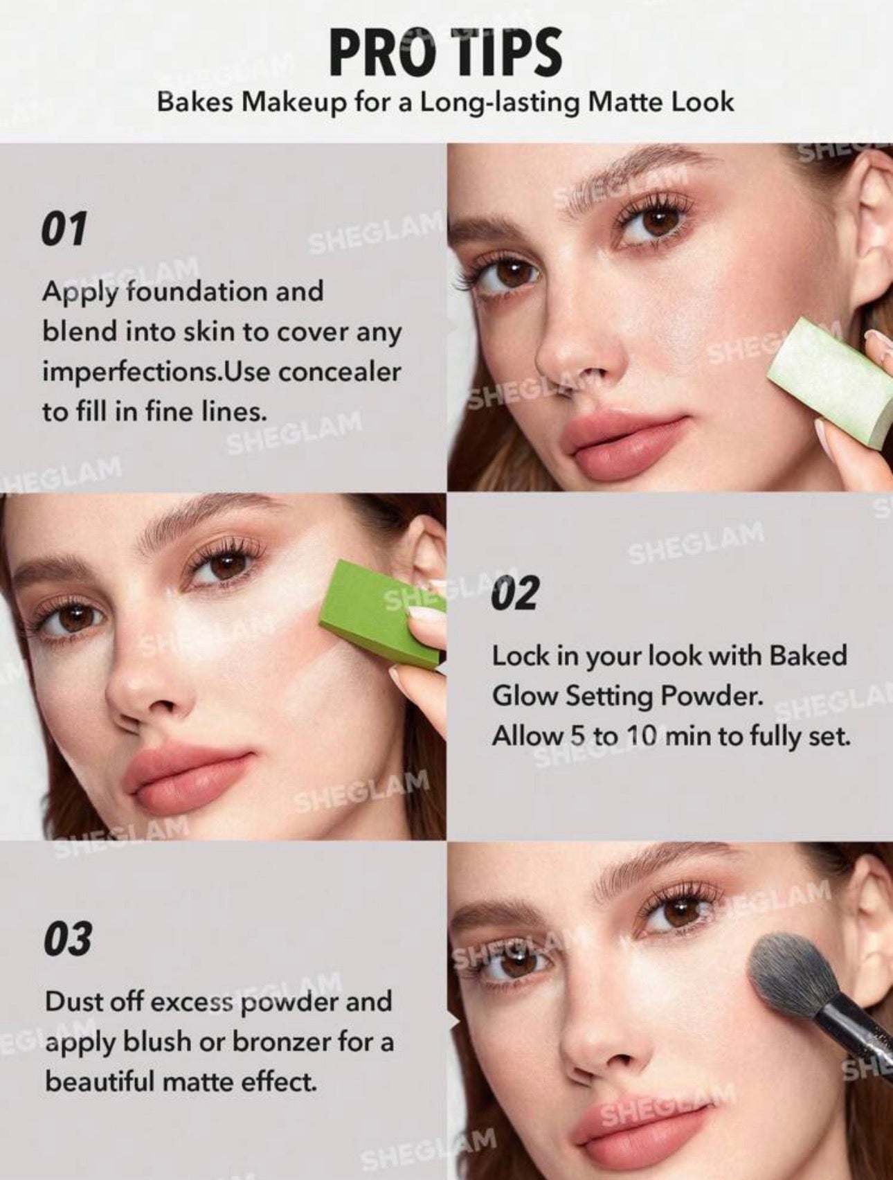 SHEGLAM POUDRE FIXATRICE BACKED GLOW LIBRE ET TRANSLUCIDE ( CONTROL LHUILE ET RDUIT LES PORES )