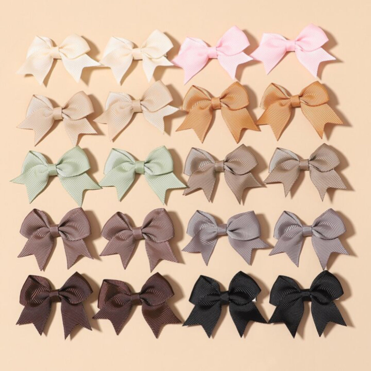 LOT DE 20 PINCES À CHEVEUX NOEUD PAPILLON POUR FILLES