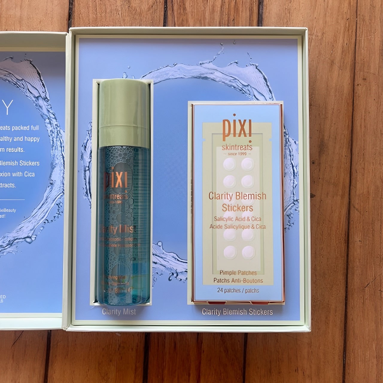 COFFRET PIXI ÉDITION LIMITÉE CLARITY MIST & BLEMISH STICKERS ( PATCHS ANTI BOUTONS )