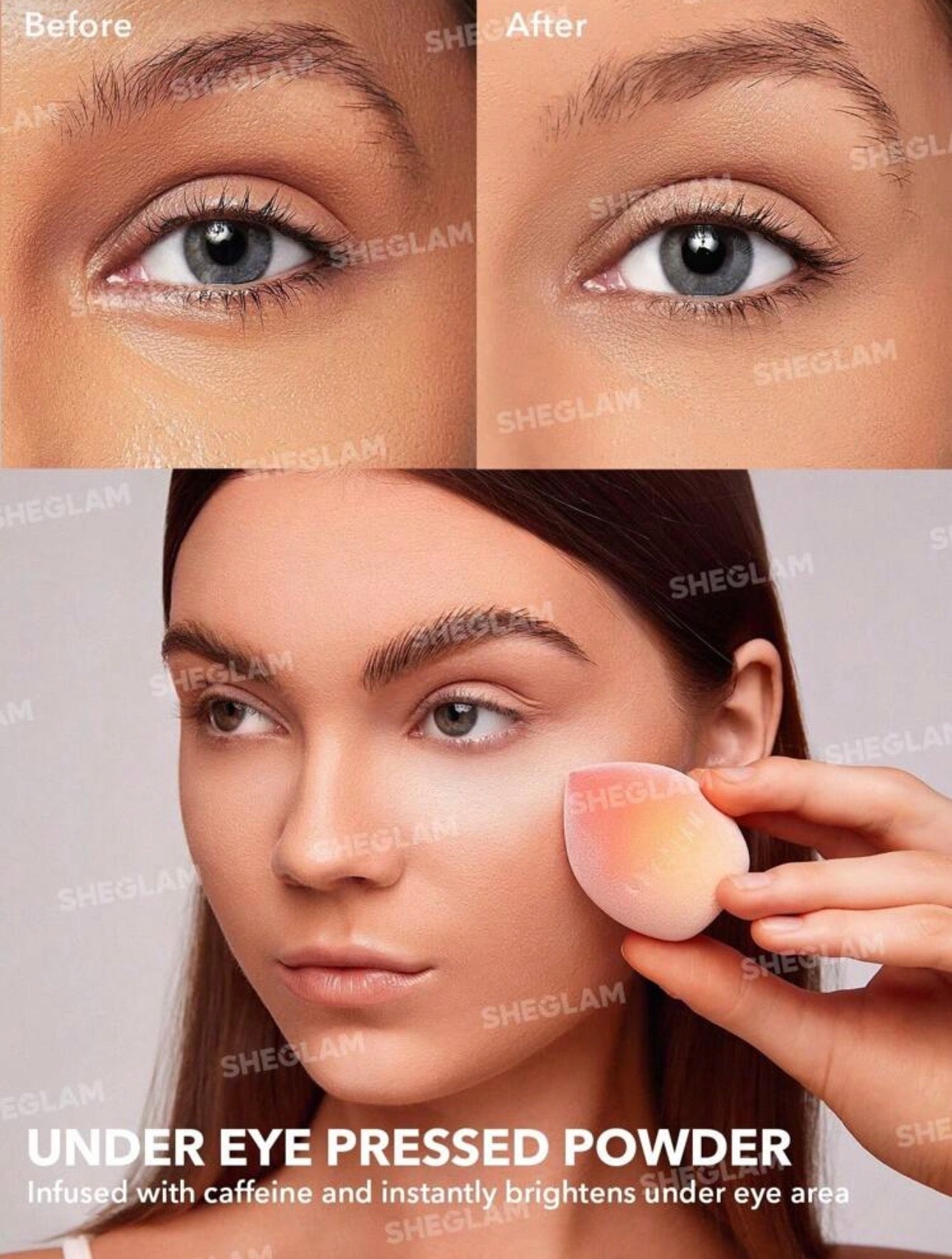 SHEGLAM INSTA READY FACE&UNDER EYE SETTING POWDER DUO TRANSLUENT