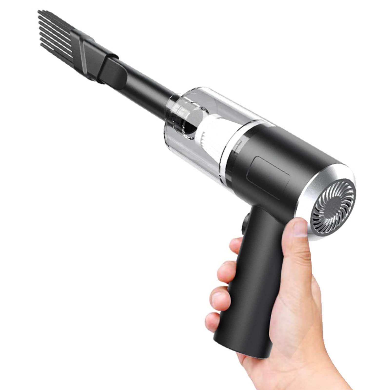 MINI ASPIRATEUR 2 EN 1 SANS FIL RECHARGEABLE MAISON ET VOITURE NOIR
