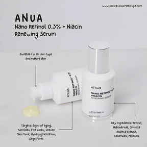 ANUA - NANO RETINOL 0.3% + NIACIN RENEWING SERUM 30ML