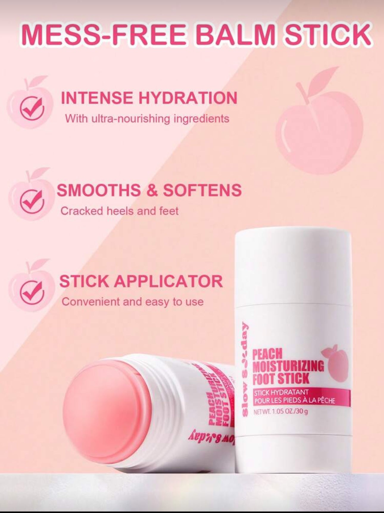 STICK HYDRATANT POUR LES PIEDS A LA PÊCHE 30 G