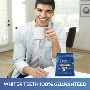 BANDES CREST 3D WHITE PROFESSIONAL EFFECTS WHITESTRIPS LEVELS 18 WHITER - 40 PATCHS 20 TREATMENTS