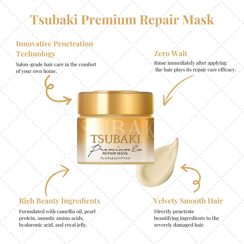 SHISEIDO TSUBAKI PREMIUM MASQUE CAPILLAIRE RÉPARATEUR 180G