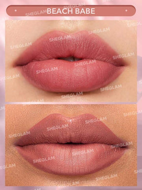 SHEGLAM ROUGE À LÈVRES STARLIGHT VELVET SHIMMER MATTE COULEUR BEACH BABE