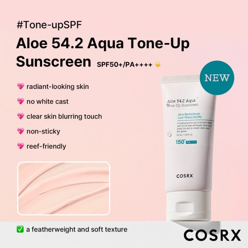 COSRX -ALOE 54.2 AQUA TONE UP SUNSCREEN SPF 50+PA++++