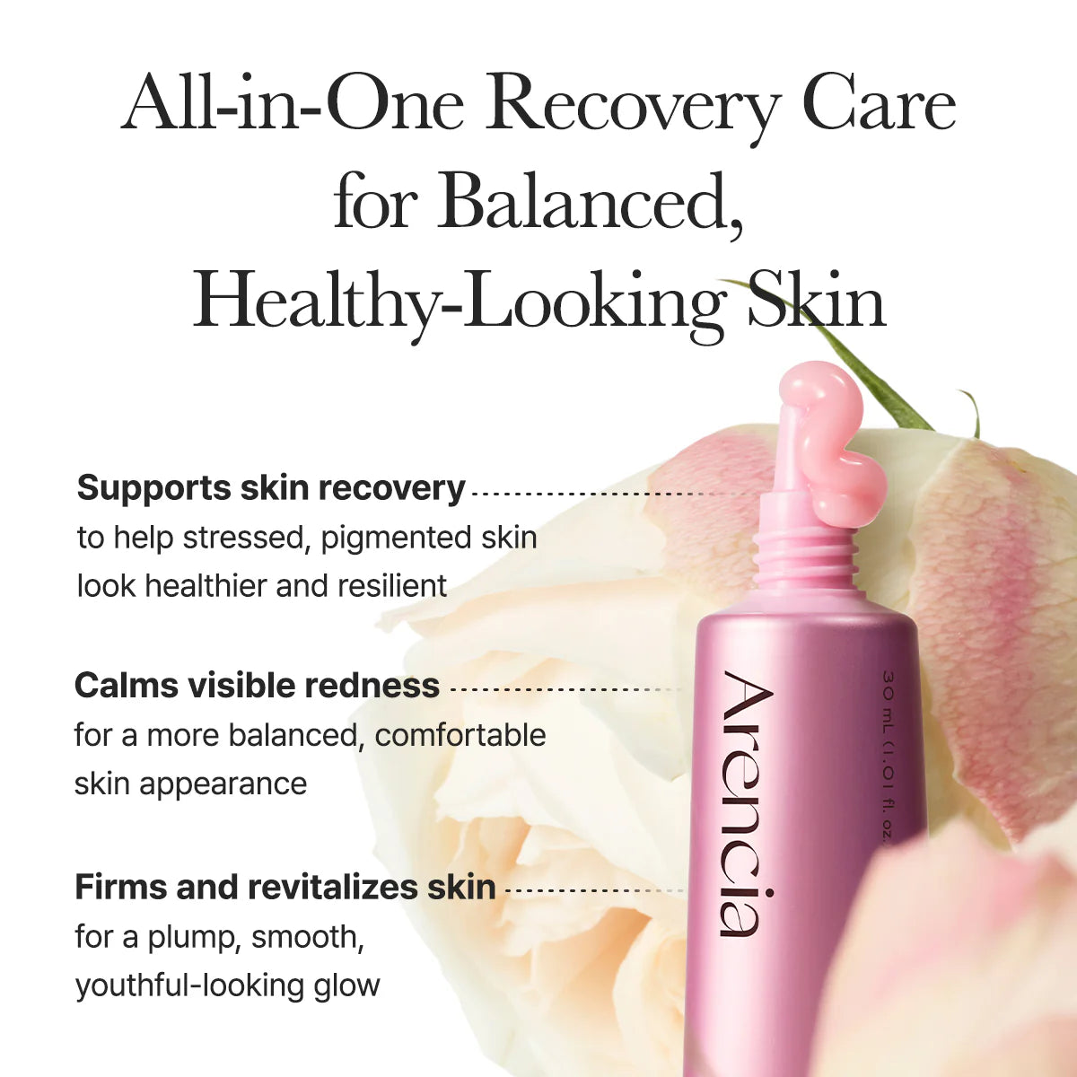 ARENCIA PDRN BOOSTER SHOT , ROSY PDRN & PEPTIDES FOR GLOWY HEALTHY SKIN 30 ML
