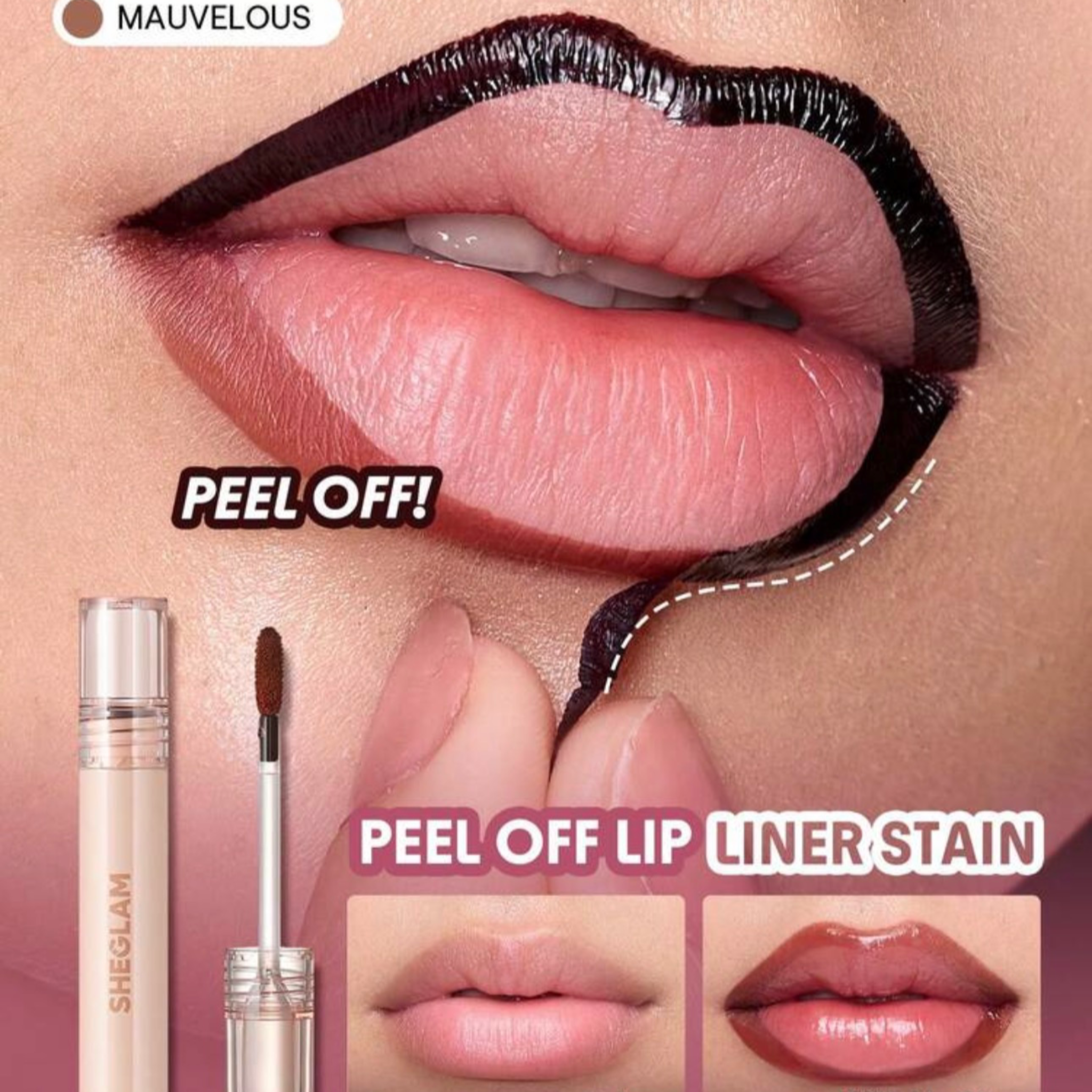SHEGLAM ENCRE A LÈVRES FALL IN LINE PEEL OFF LIP LINER ( MAUVELOUS )