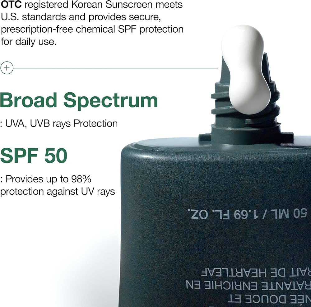 ANUA HEARTLEAF+PANTHENOL SILKY MOISTURE MILD SUNSCREEN SPF 50+