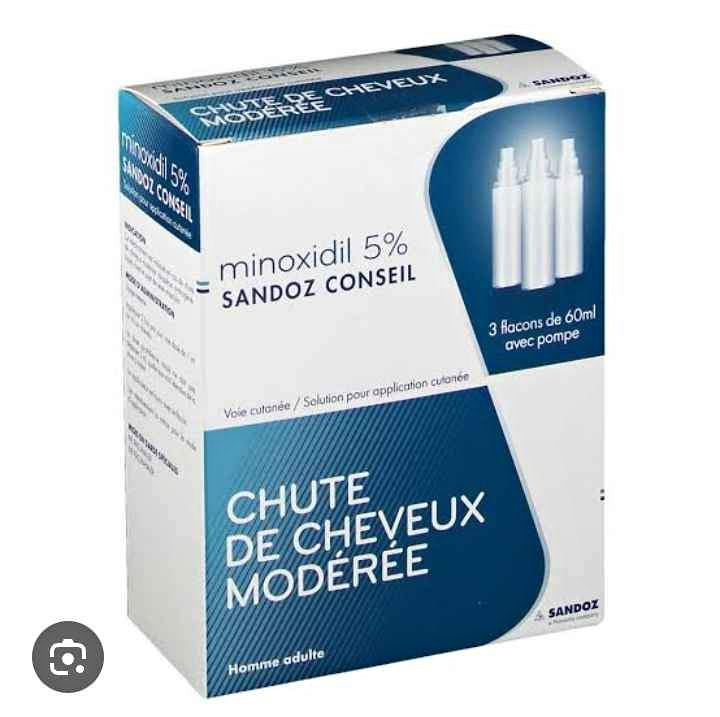 MINOXIDIL 5% SANDOZ ANTI CHUTE FLACONS DE 1 X 60ML PULVERISATEURS