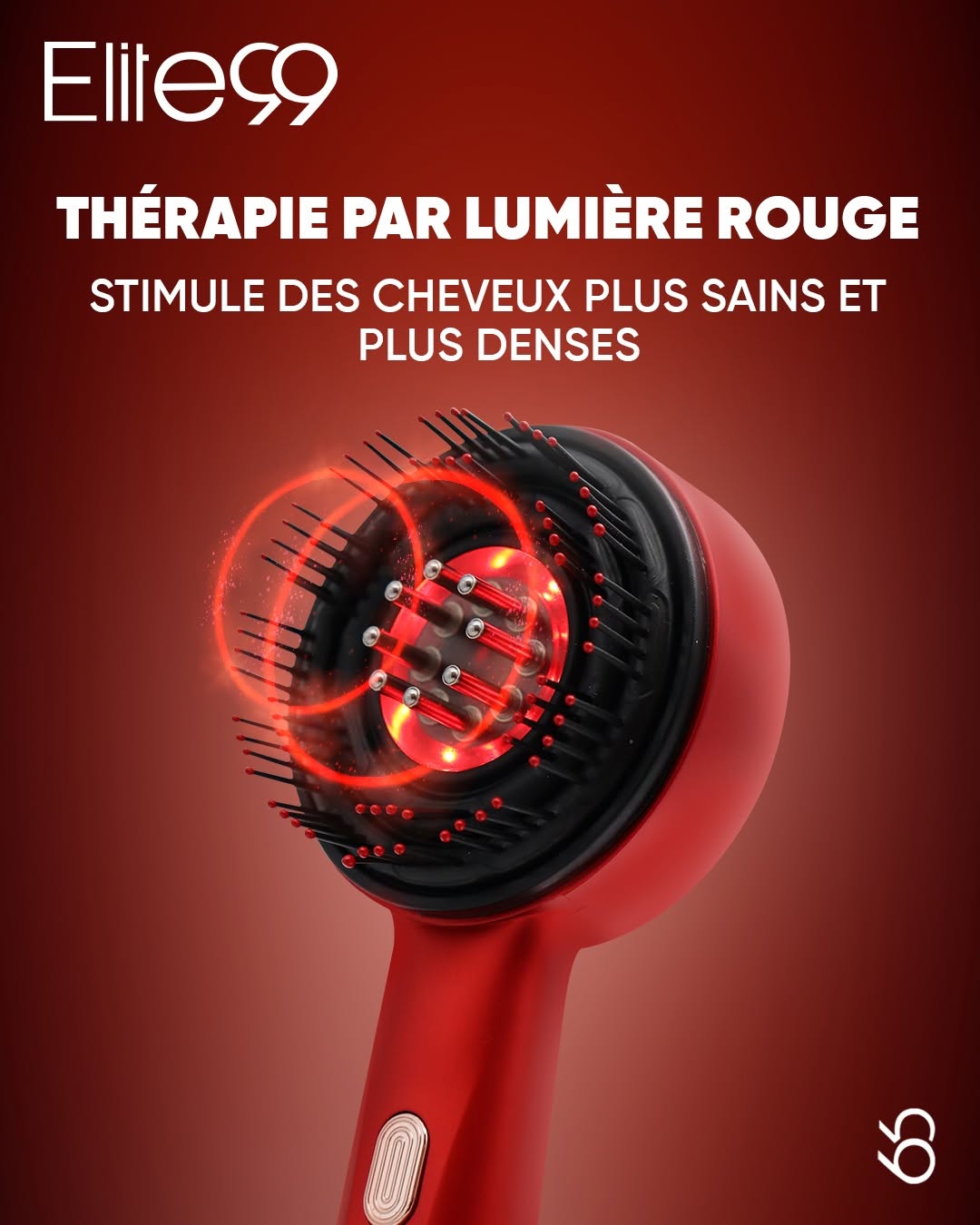 ELITE99 MASSEUR DE CUIRE CHEVELU ,LUMIÈRE INFRAROUGE ET APPLICATEUR D'HUILES RECHARGEABLE GRANDE CAPACITE DE BATTERIE