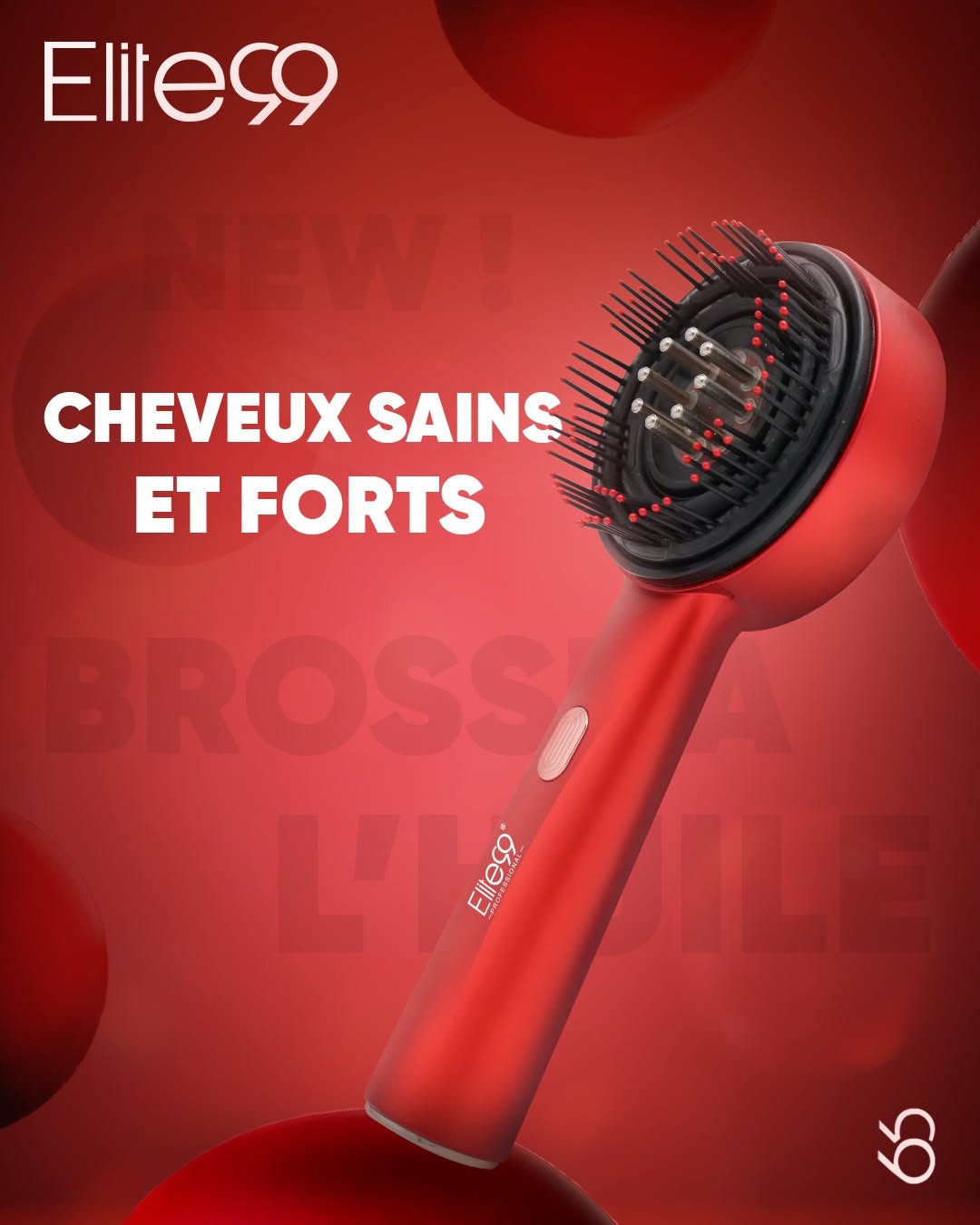 ELITE99 MASSEUR DE CUIRE CHEVELU ,LUMIÈRE INFRAROUGE ET APPLICATEUR D'HUILES RECHARGEABLE GRANDE CAPACITE DE BATTERIE