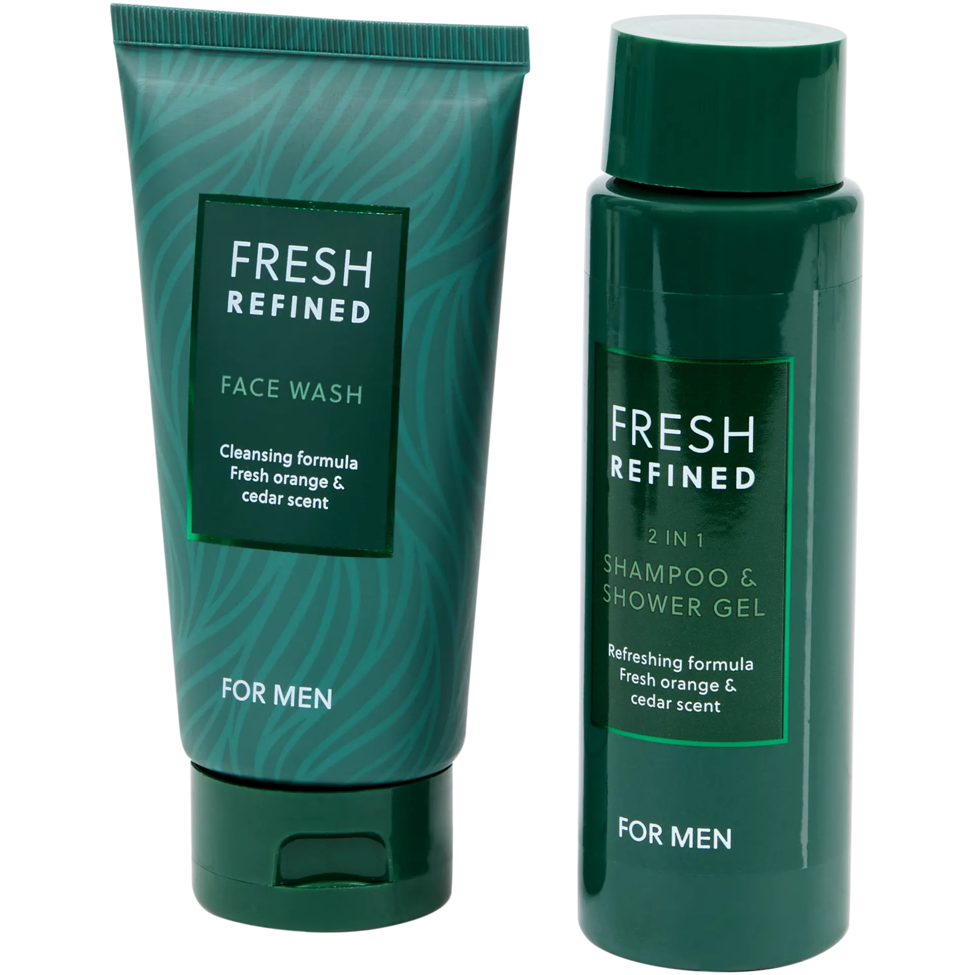 COFFRET CADEAU HOMME VERT GEL DOUCHE SHAMPOING ET GEL NETTOYANT