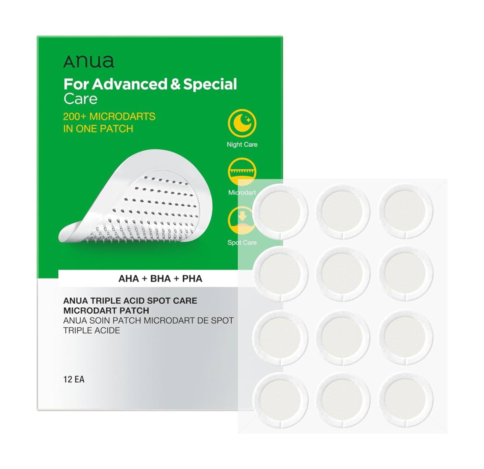 ANUA 200 MICRODARTS IN ONE PATCH FOR ADVANCED & SPECIAL CARE ( AHA - BHA - PHA )