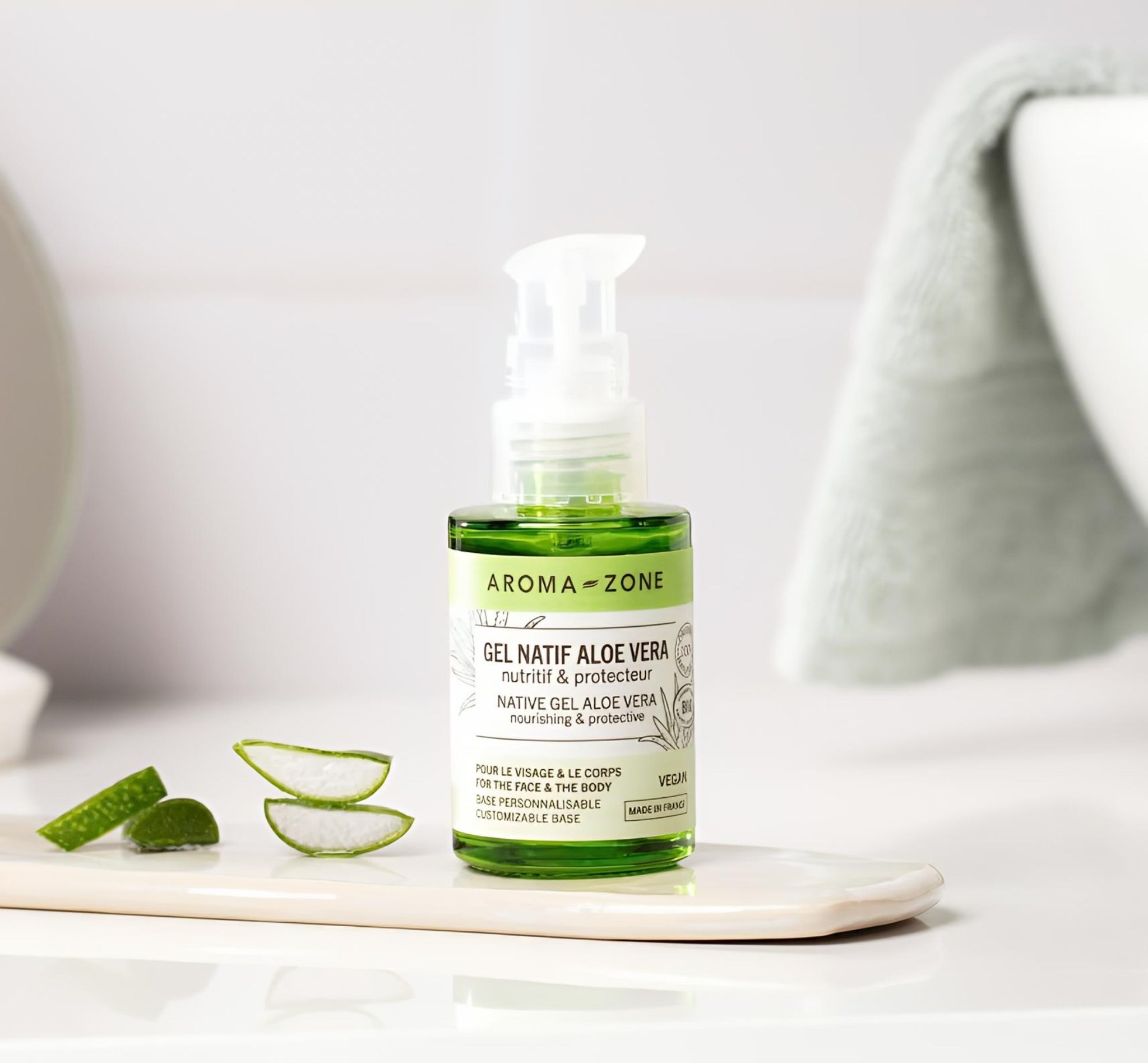 AROMA ZONE GEL NATIF D’ALOE VERA BIO 30 ML