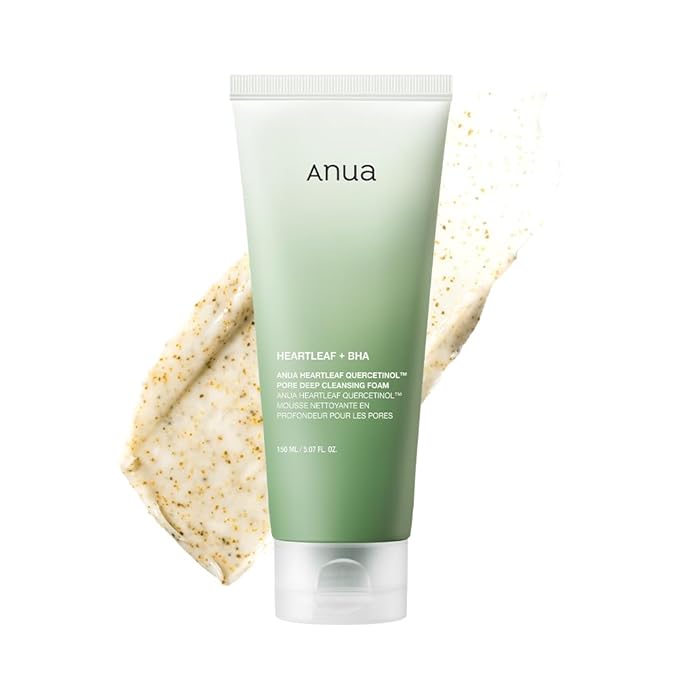 ANUA HEARTLEAF + BHA QUERCETINOL PORE DEEP CLEANSING FOAM 150ML (NEW)