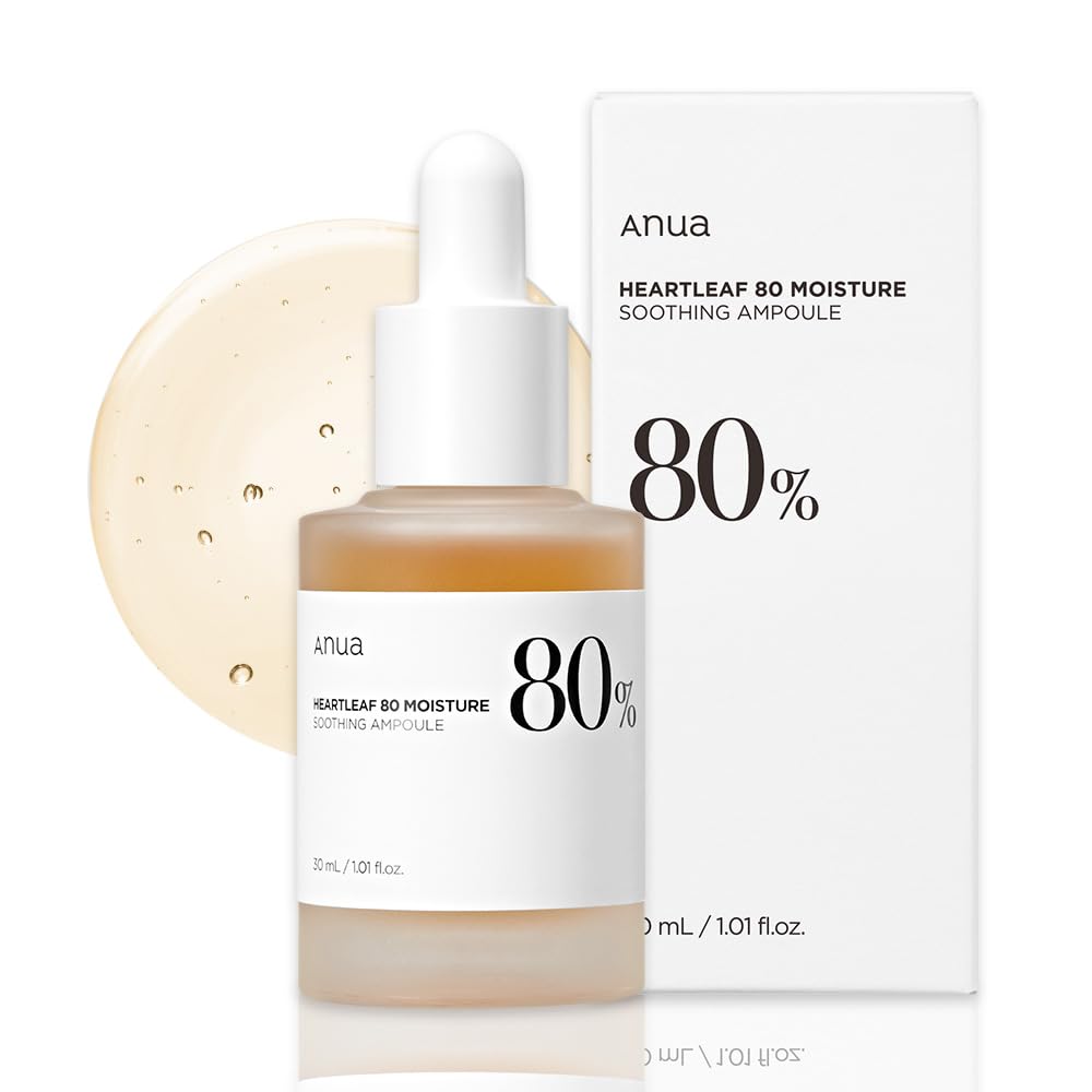 ANUA HEARTLEAF 80 AMPOULE APAISANTE HYDRATATION INTENSE ET LONGUE DURÉE 30ML