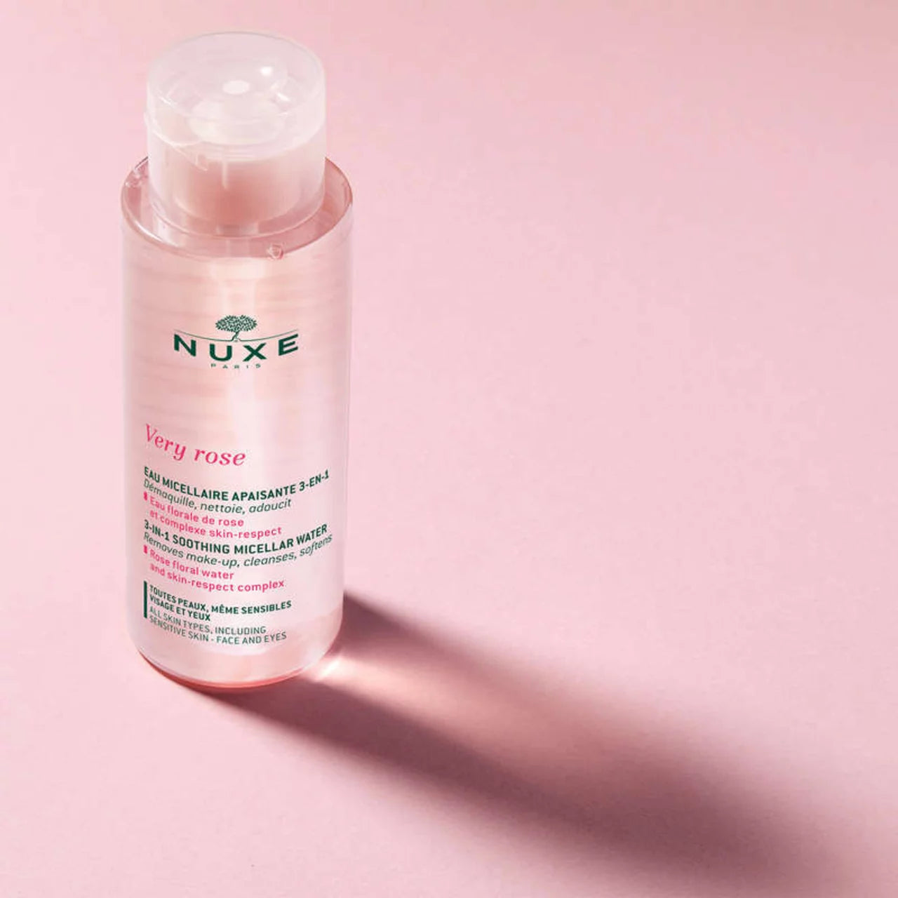 NUXE EAU MICELLAIRE DÉMAQUILLANTE APAISANTE 3 EN 1 VERY ROSE 400 ML