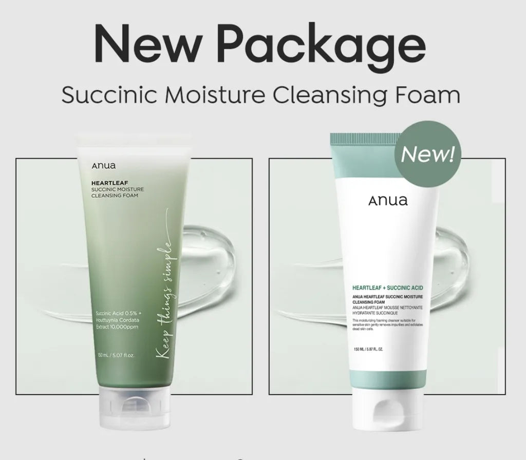ANUA HEARTLEAF SUCCINIC MOISTURE CLEANSING FOAM 150ML