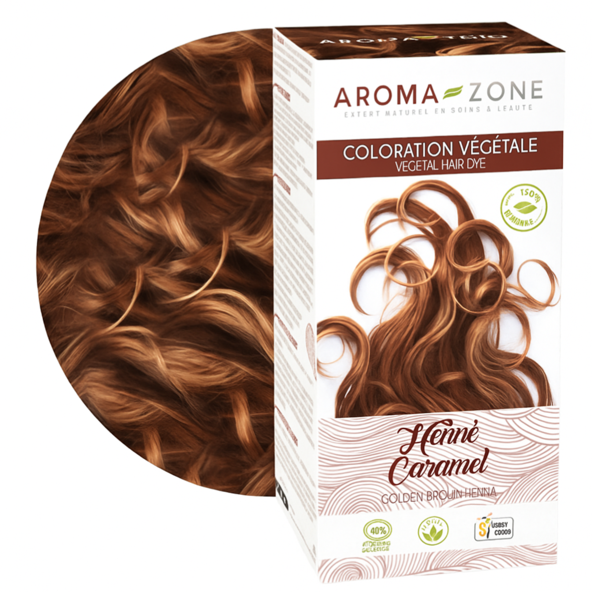 AROMA ZONE COLORATION VÉGÉTALE BIO COULEUR CARAMEL