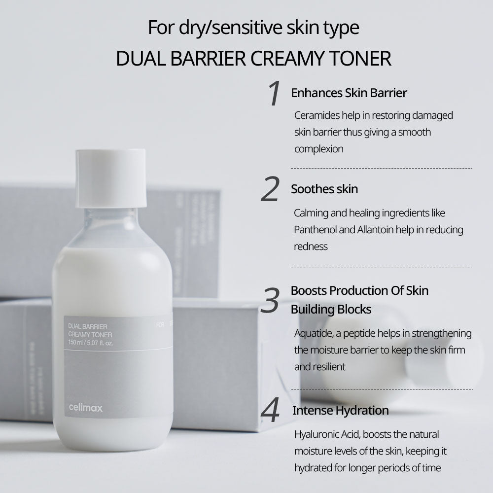 CELIMAX DUAL BARRIER CREAMY TONER 150ML