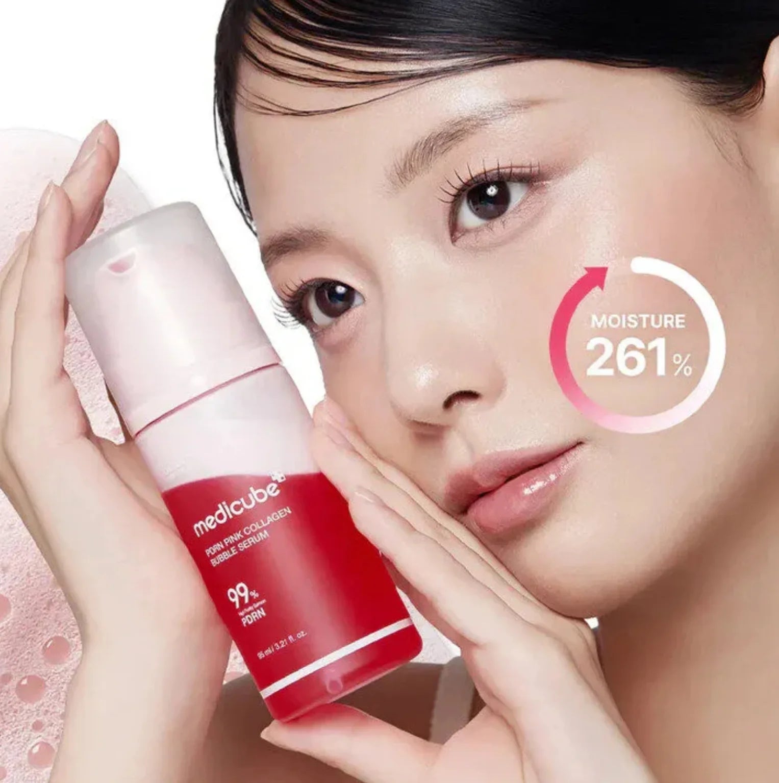 MEDICUBE PINK PDRN COLLAGEN BUBBLE SERUM 95 ML