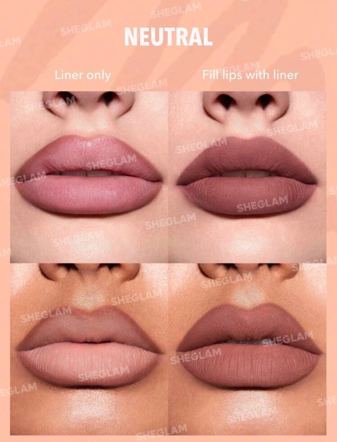 SHEGLAM NUDE ESSENTIAL LIPLINER SET ( 3 PCS )