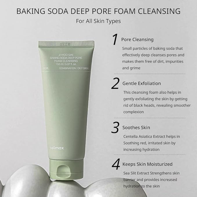 CELIMAX JI WOO GAE BAKING SODA DEEP PORE FOAM CLEANSING 150ML