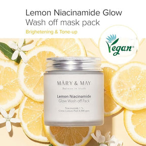 MARY&MAY LEMON NIACINAMIDE GLOW WASH OFF PACK 125G