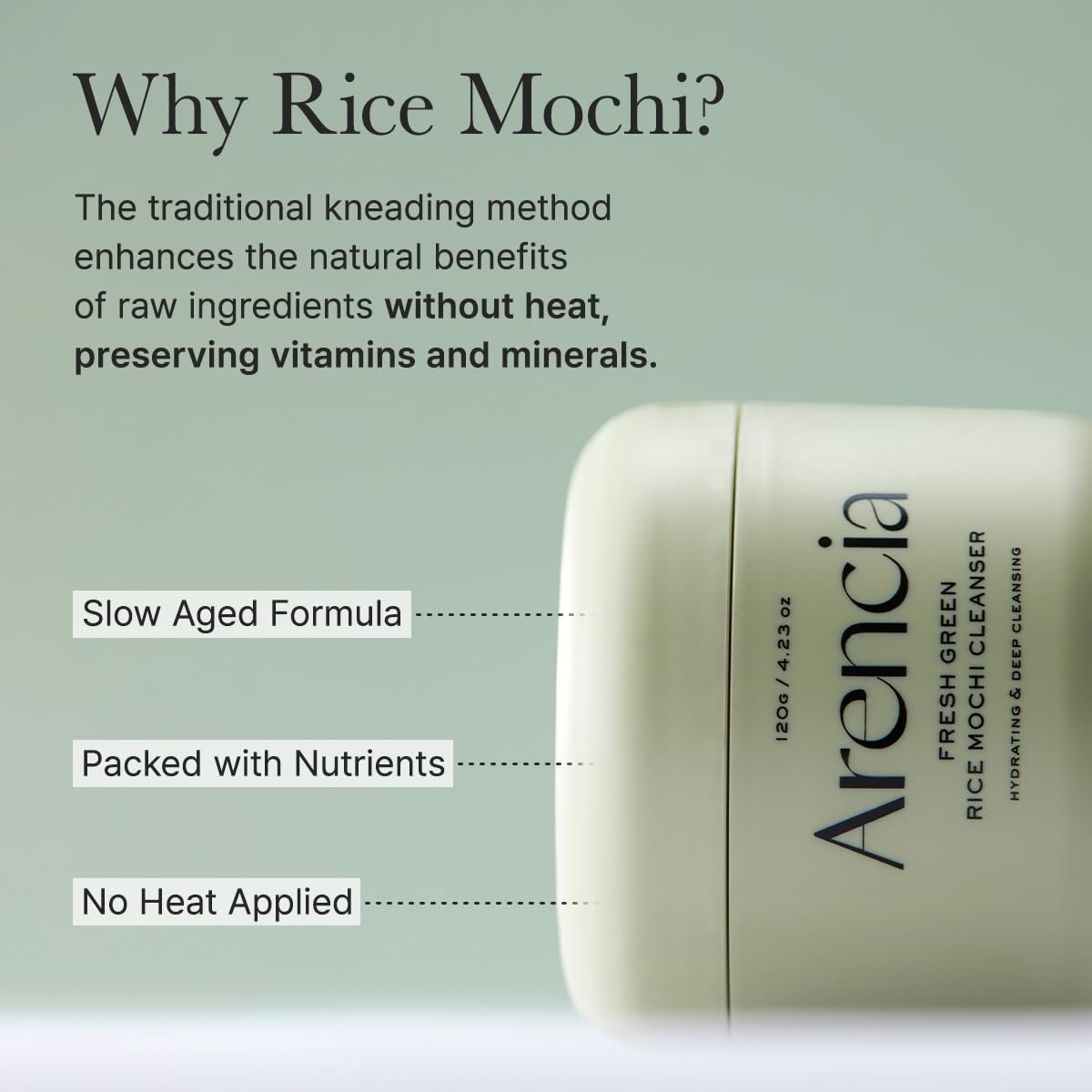 ARENCIA FRESH GREEN RICE MOCHI CLEANSER 120G