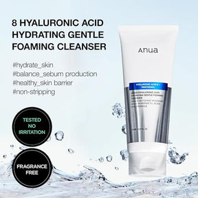 ANUA - 8 HYALURONIC ACID HYDRATING GENTLE FOAMING CLEANSER 150ML