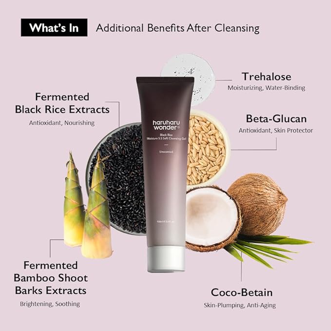HARUHARU WONDER BLACK RICE MOISTURE 5.5 SOFT CLEANSING GEL 100ML