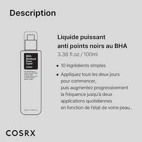 COSRX BHA LIQUIDE PUISSANT POUR POINTS NOIRS, 100 ML