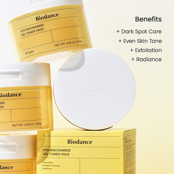 BIODANCE VITA NIACINAMIDE GEL TONER PAD 60 SHEETS