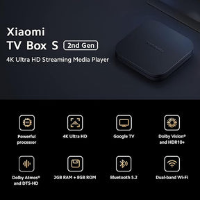 XIAOMI TV BOX S (2E GÉNÉRATION) 4K ULTRA HD, GOOGLE TV BOX