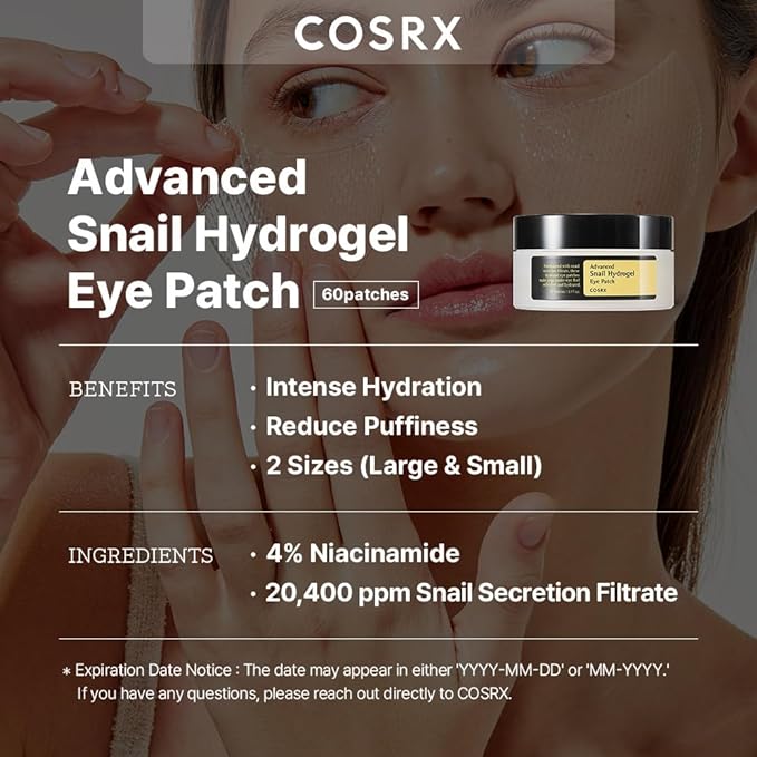 COSRX HYDROGEL EYE PATCH ADVANCED SNAIL ( 60PCS )