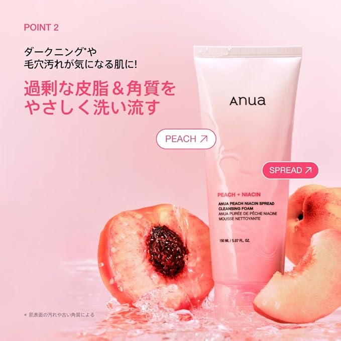 ANUA PEACH NIACIN SPREAD CLEANSING FOAM 150ML
