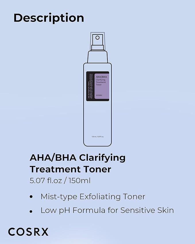 COSRX AHA/BHA CLARIFYING TREATMENT TONER ( ANTI BOUTONS ET POINTS NOIRS) 150ML