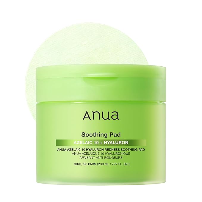 ANUA AZELAIC 10+ HYALURON REDNESS SOOTHING 90 PADS 230 ML