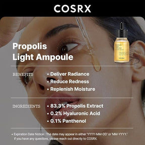 COSRX FULL FIT PROPOLIS LIGHT AMPOULE SERUM APAISANT ANTI ACNÉ 30ML